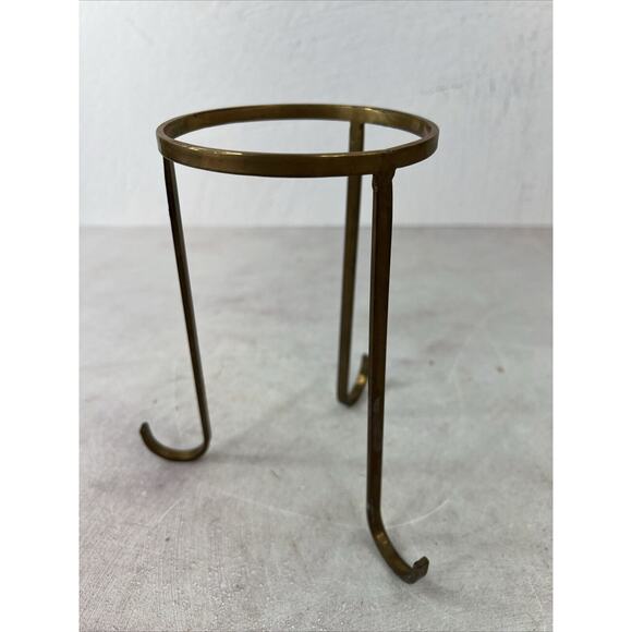 Vintage Brass Stand For Candles Planters Home Decor 6.75”H X‎ 3.75W - Picture 3 of 6
